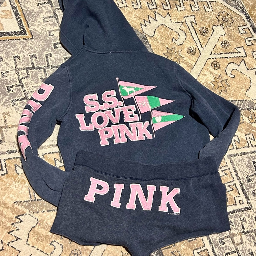 Victoria's Secret PINK Hoodie and Shorts Set